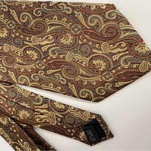 Adolfo Silk Paisley Browns 58.5”